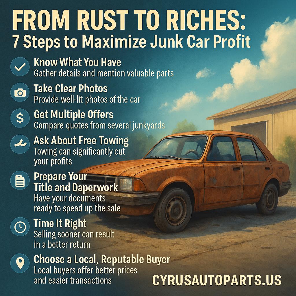From Rust to Riches: 7 Steps to Maximize Junk Car Profit